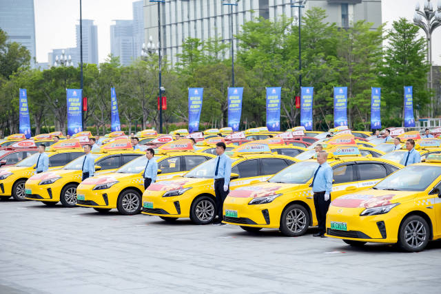 新能源出租车队。受访者 供图