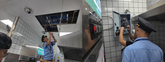 检查各餐饮场所，“盯防”油烟